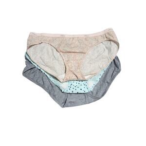 Hanes 3-Pack Breathable Cotton Tagless Bikini Panties M/6 Cotton No Ride‎ Up